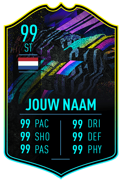 Afbeelding in Gallery-weergave laden, Je eigen Fifa kaart maken op de FUT Future Star kaart achtergrond uit Fifa Ultimate Team