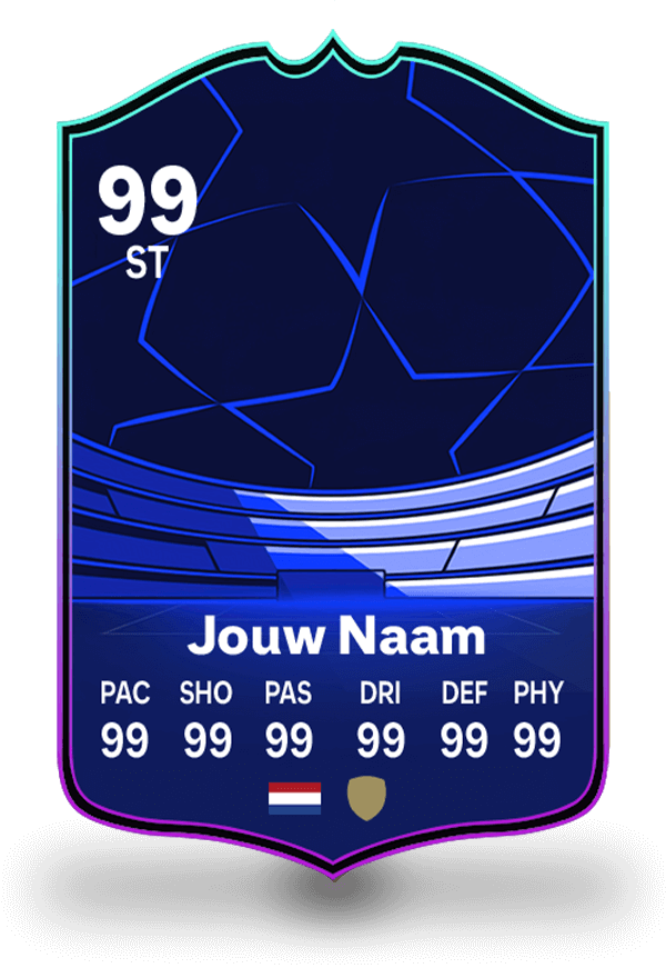 FC24 Kaart Champions League Man van de Wedstrijd - eigen fifa kaart