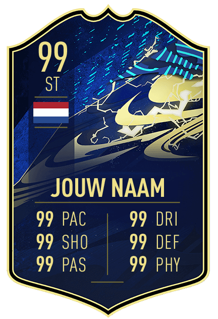 Afbeelding in Gallery-weergave laden, Je eigen Fifa kaart maken op de Eigen Fifa TOTS kaart achtergrond uit Fifa Ultimate Team